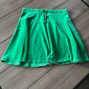 VTG Lilly Pulitzer Skirt, White Label Green Flirty Velour 80’s/90’s, Vacation, L